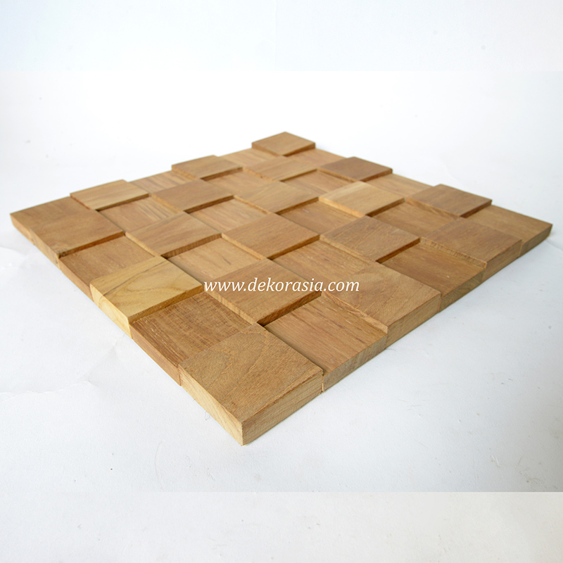 Cube Wood Wall Cladding 1 - 2 Teak Wall Cladding Cube