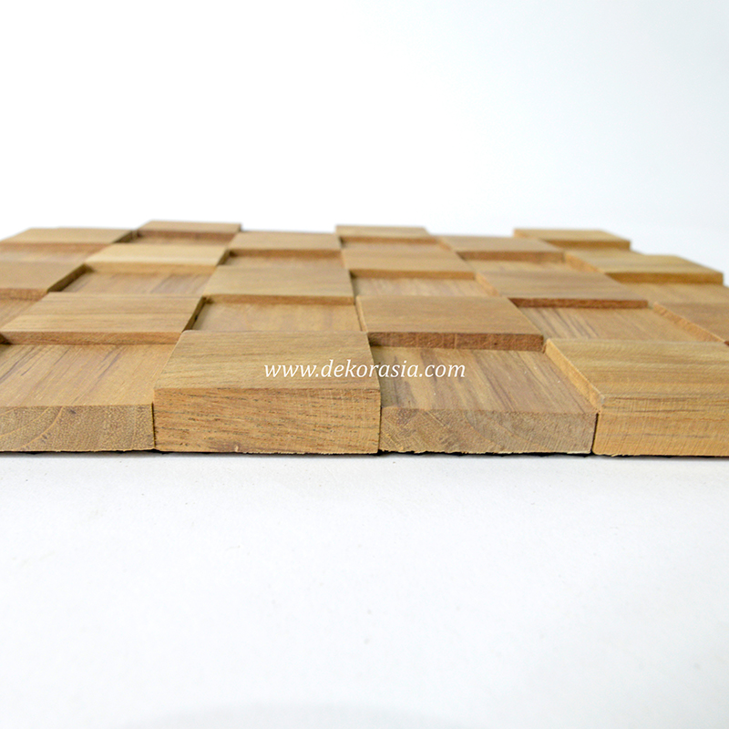 Cube Wood Wall Cladding 1 - 4 Teak Wall Cladding Cube