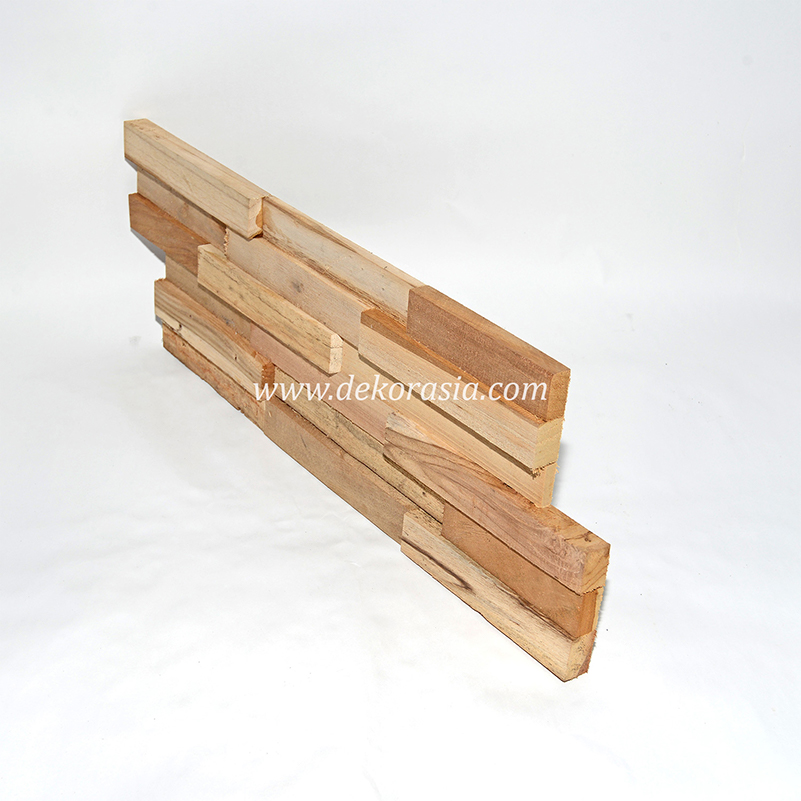 Teak Bark Natural TBD - 3 teak wall