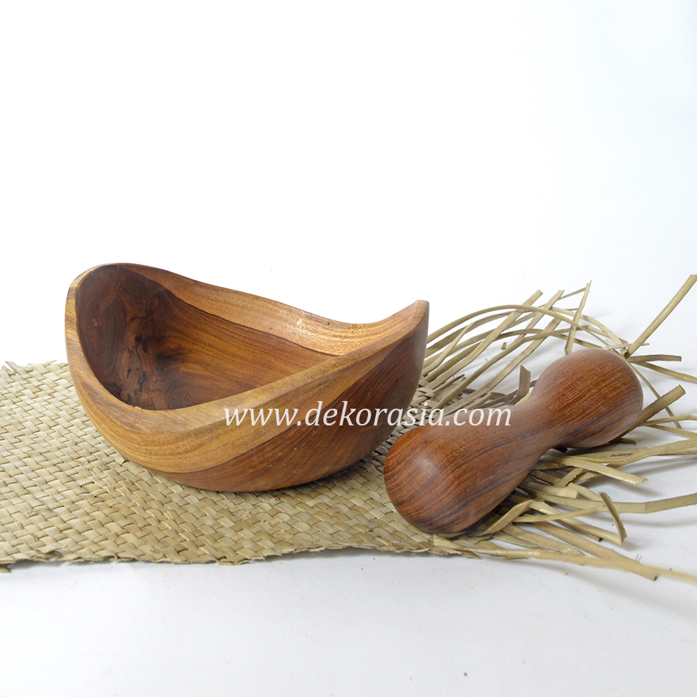 Antique Shape Teak Bowl Diameter 5.7 inches 4 Antique Shape Teak Bowl