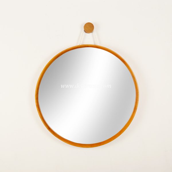 Natural Round Mirror