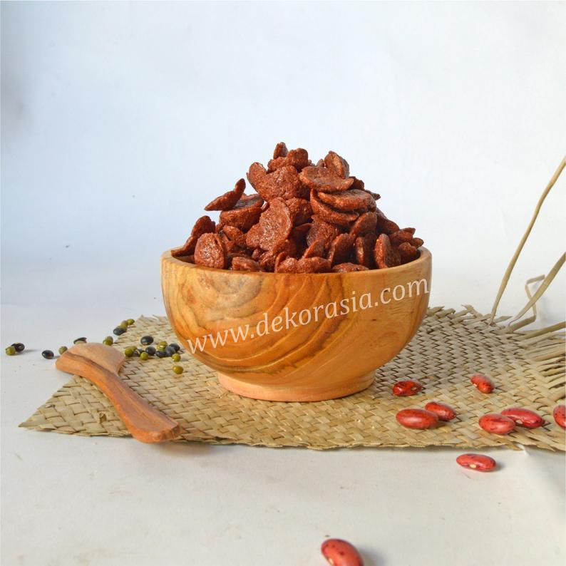 Teak Round Wood Bowl Size Dia 6.8 inches 2 Wood Bowl