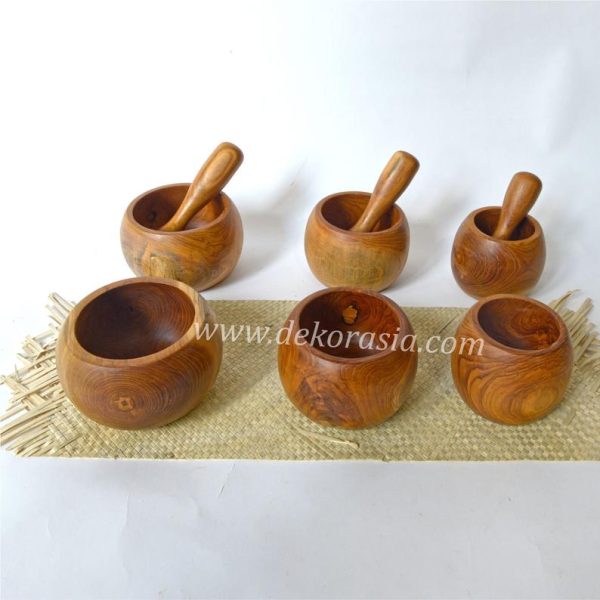 Teak Wood Mortar