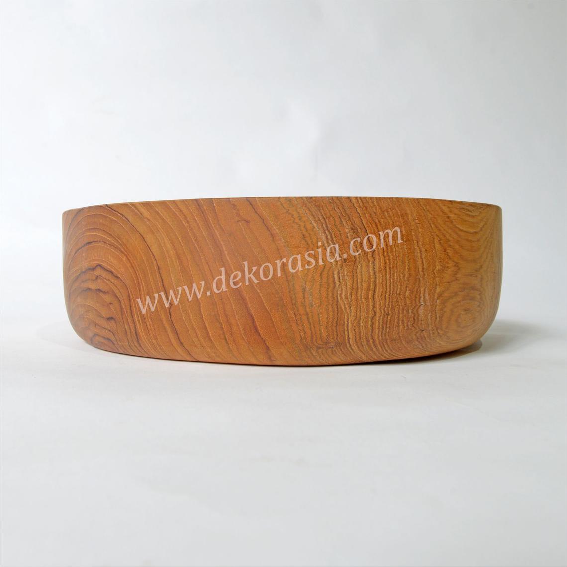 Teak Wood Round Bowl Serving Dessert Diameter 8.8 to 12 inches 7 Bowl Serving