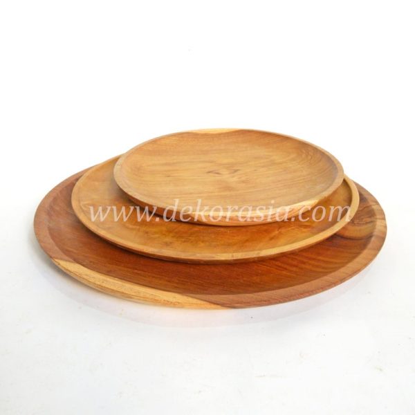 Wood Round Plate
