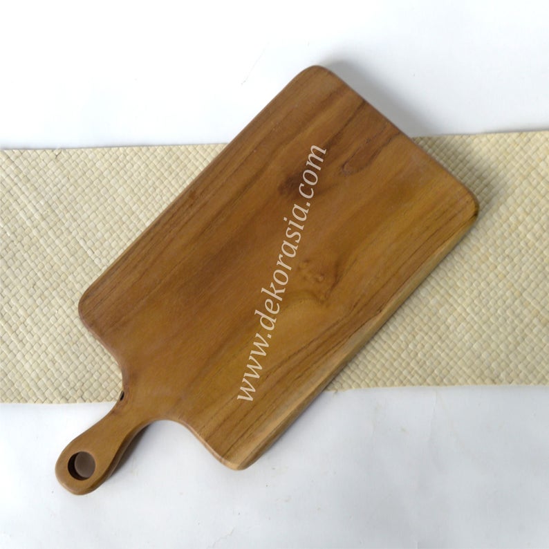 Wooden Antique Teak Cutting Board with Handle 3 Cutting Board