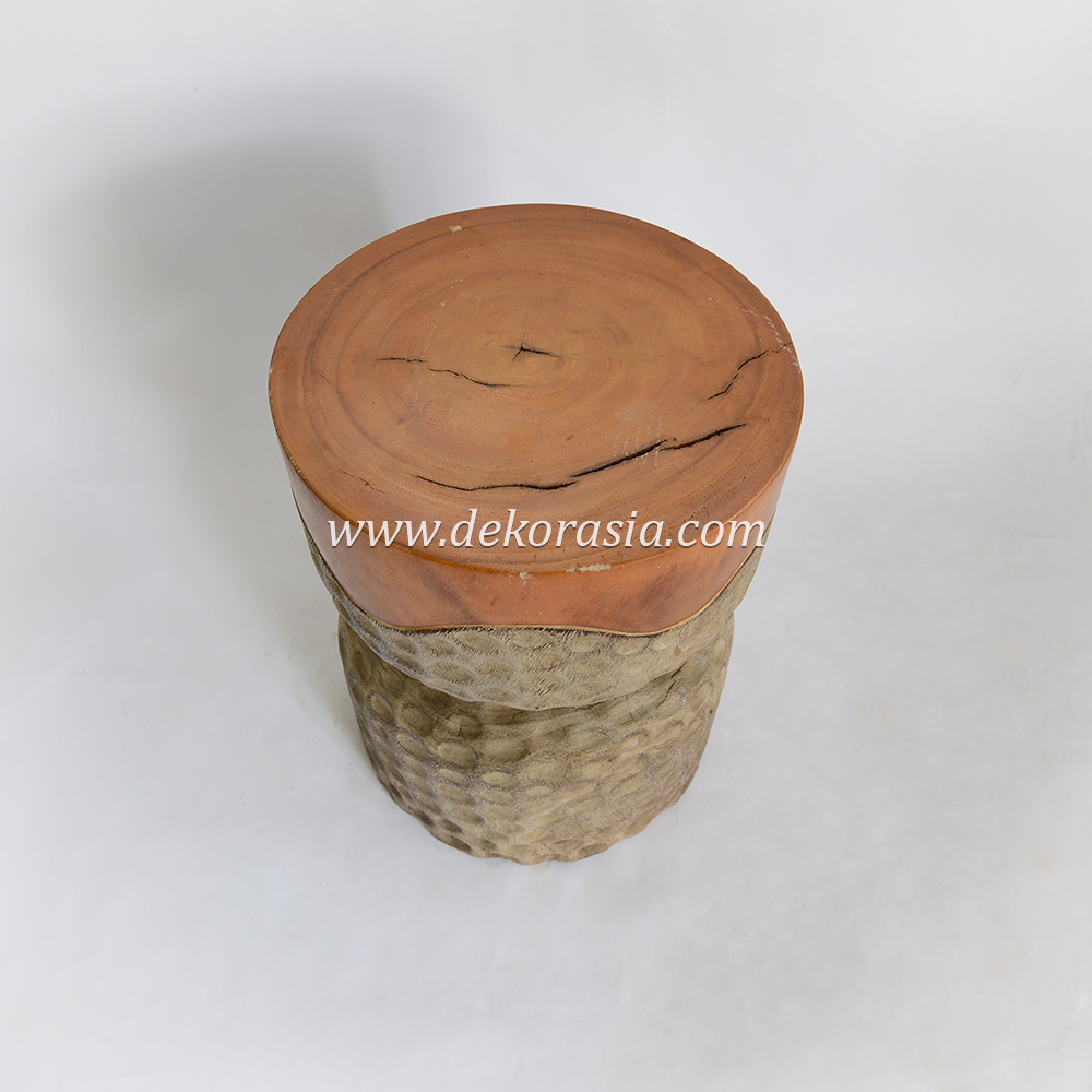 Wood Stool (3) 4 Natural Solid Wood Stool