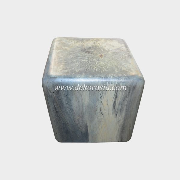 Solid Cube Wooden Stool
